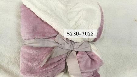 Világoslila sherpa pléd 200x230cm