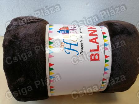 Sötétbarna  200*230 cm wellsoft, plüss pléd