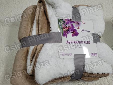 Drapp vastag sherpa pléd 150*200 cm